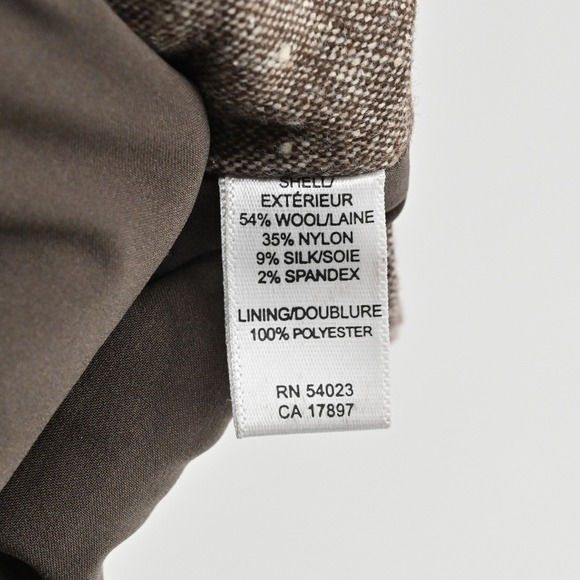 Vtg Y2k GAP Wool Silk Tweed Pants Womens Size 4 Flared Trouser Academia Neutral - Picture 6 of 14